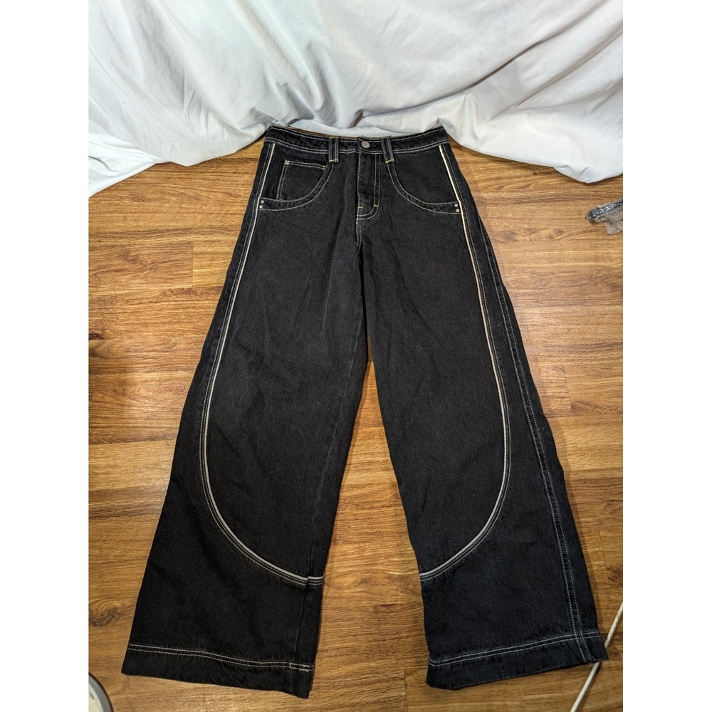 Alab Black Jeans Extreme Wide Leg
